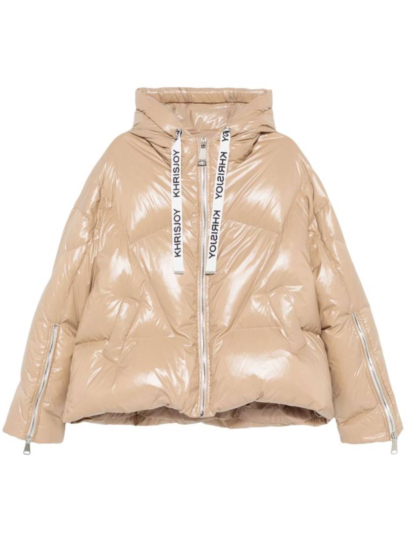 Khrisjoy Khris shiny puffer jacket - Brown von Khrisjoy