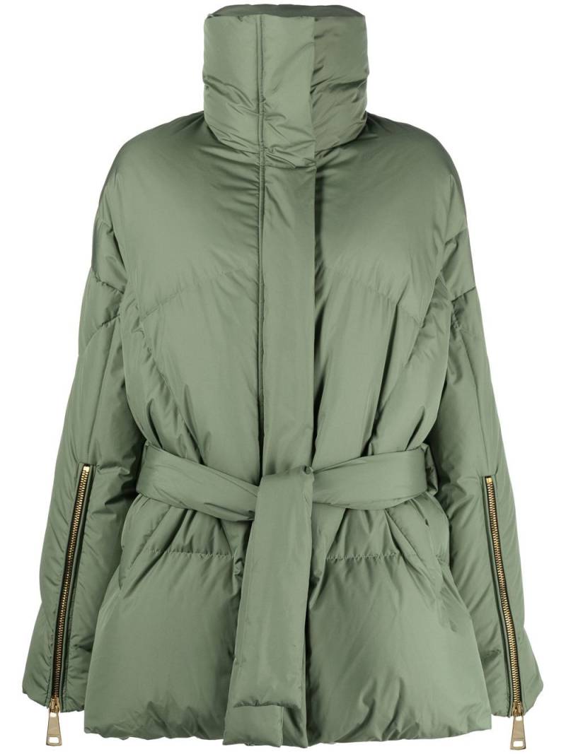 Khrisjoy New Iconic belted puffer jacket - Green von Khrisjoy