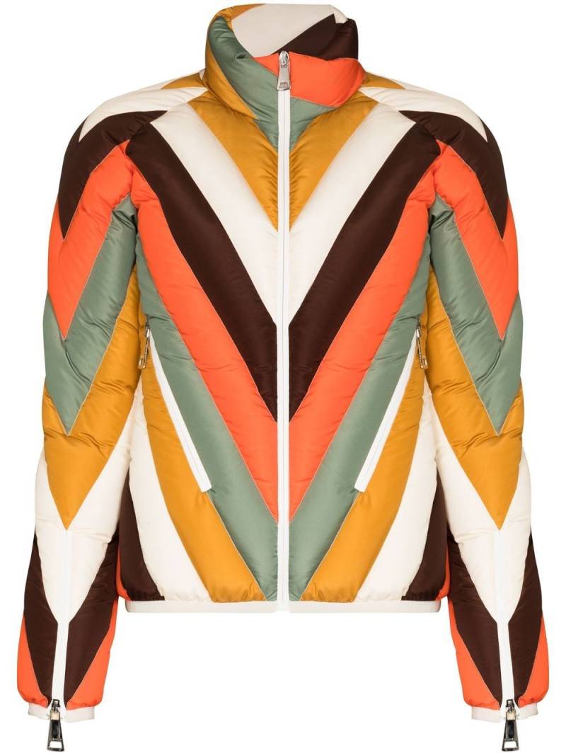 Khrisjoy chevron quilted ski jacket - Orange von Khrisjoy