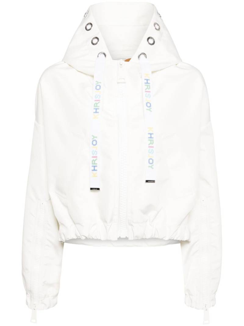 Khrisjoy hooded cropped windbreaker - White von Khrisjoy