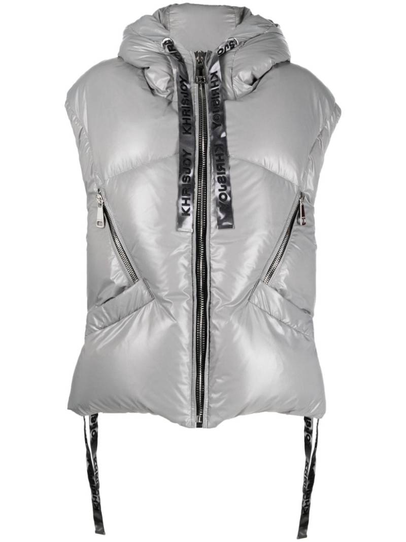 Khrisjoy hooded padded gilet - Grey von Khrisjoy