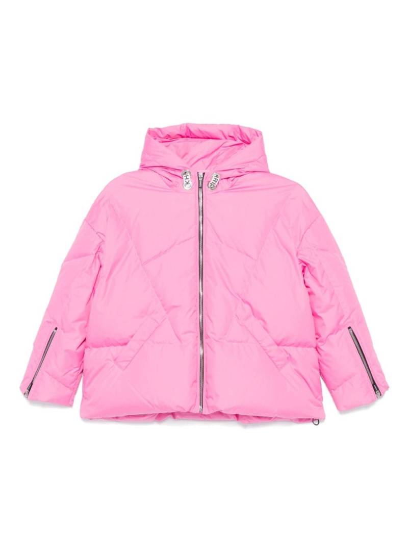 Khrisjoy hooded puffer jacket - Pink von Khrisjoy