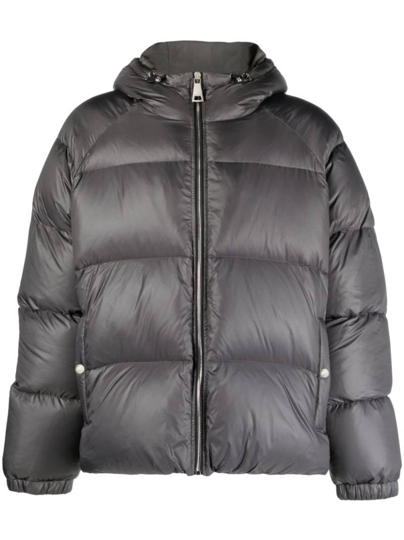 Khrisjoy logo-embossed padded down jacket - Grey von Khrisjoy