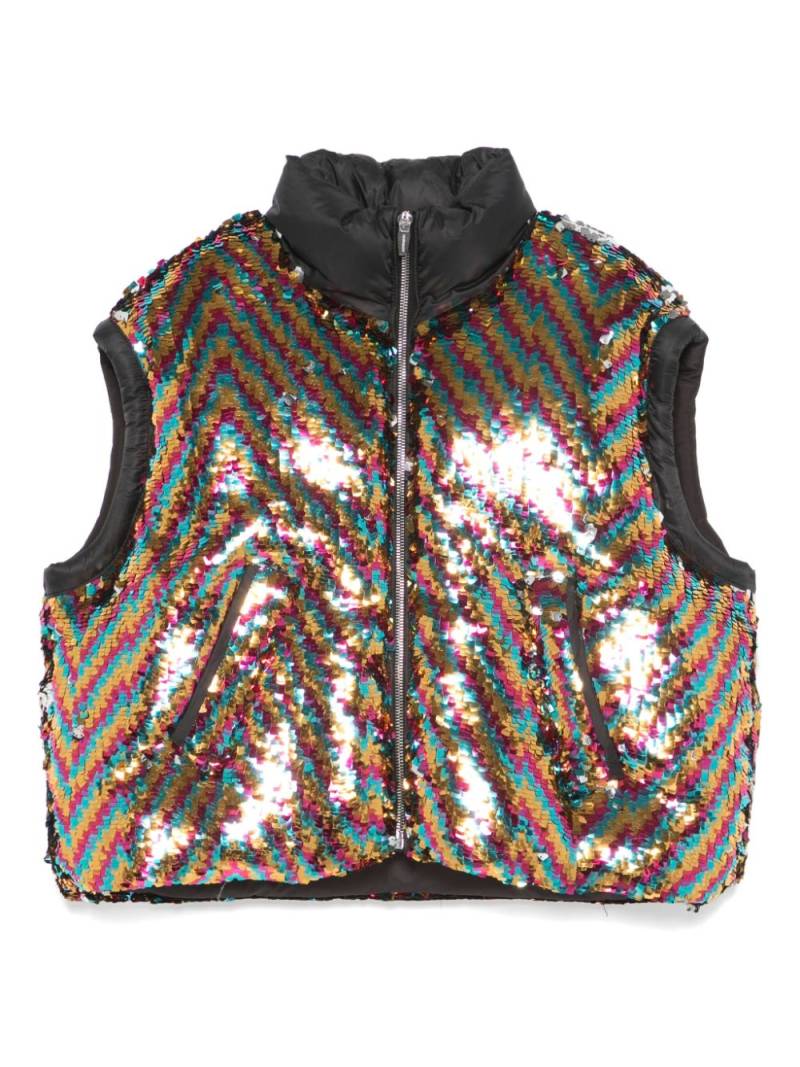 Khrisjoy paillette-embellished gilet - Black von Khrisjoy