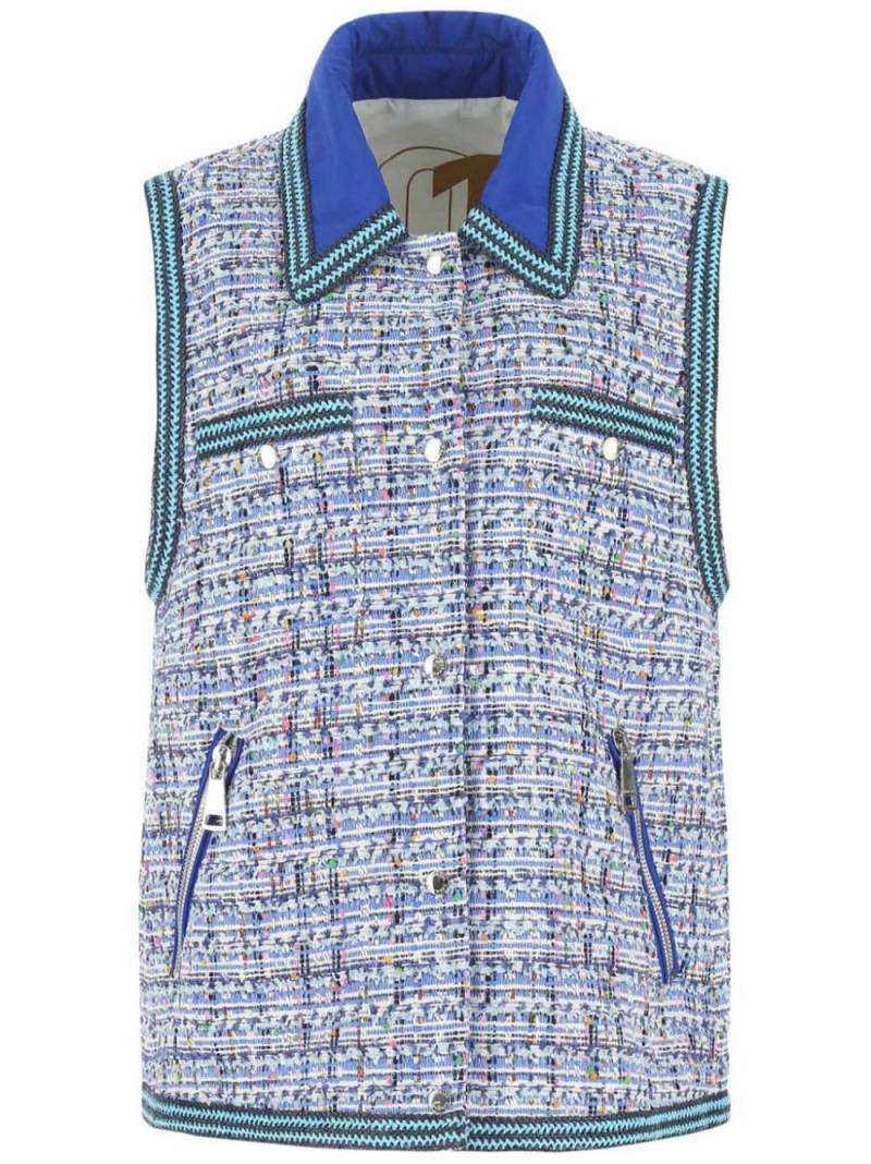 Khrisjoy sleeveless tweed oversize vest - Blue von Khrisjoy