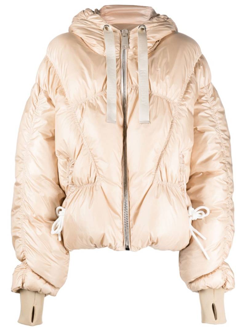 Khrisjoy zip-up hooded puffer jacket - Neutrals von Khrisjoy