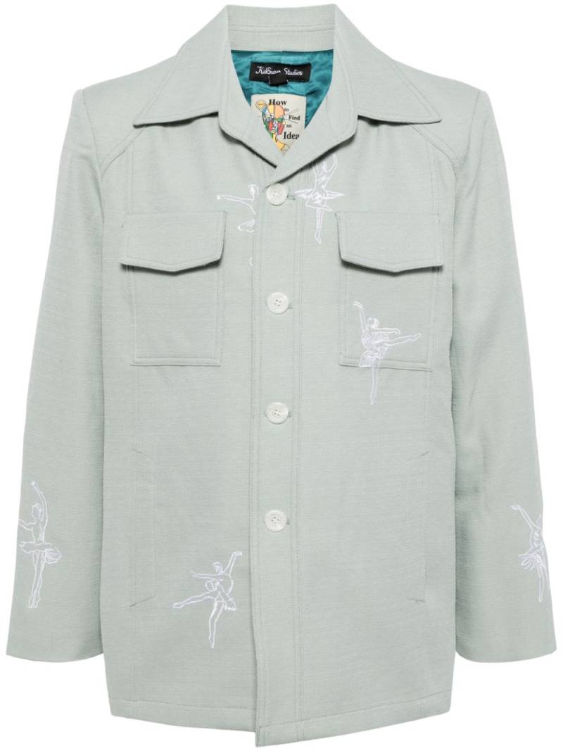 KidSuper Ballerinas Western notched-lapel jacket - Green von KidSuper