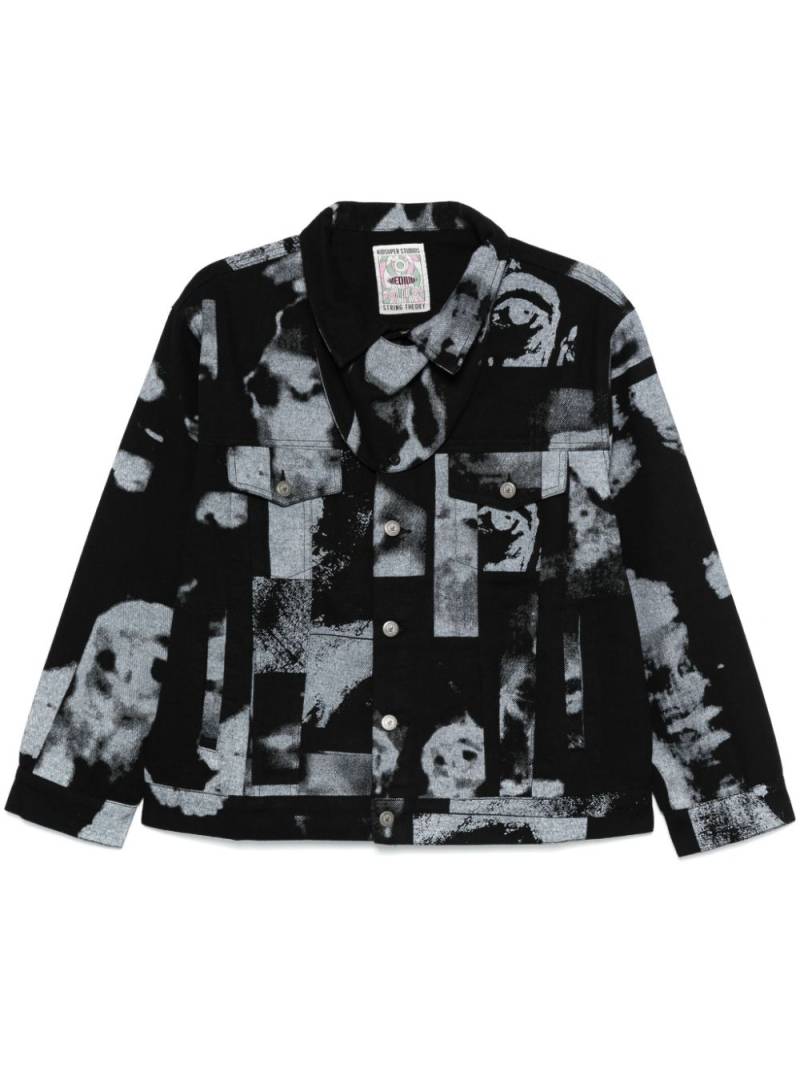 KidSuper Faces Collage denim jacket - Black von KidSuper