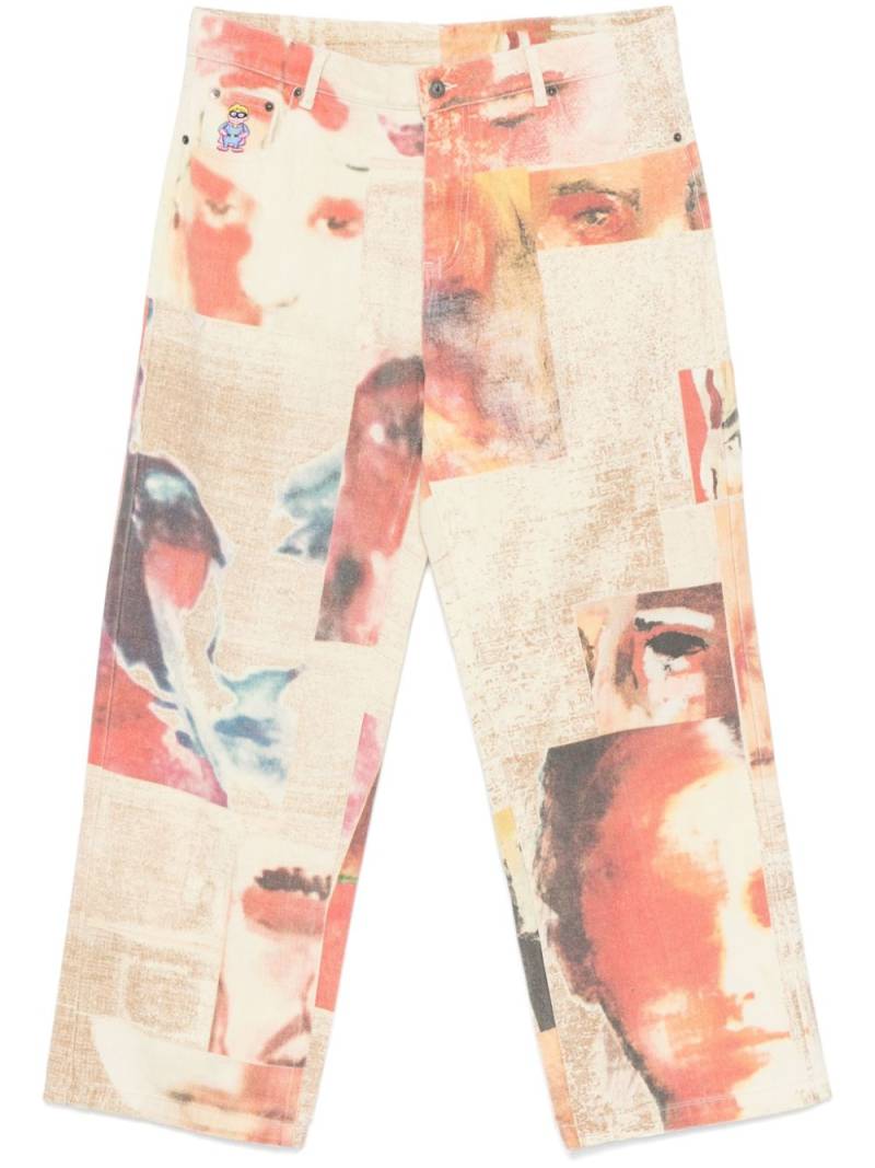 KidSuper Faces Collage trousers - Neutrals von KidSuper