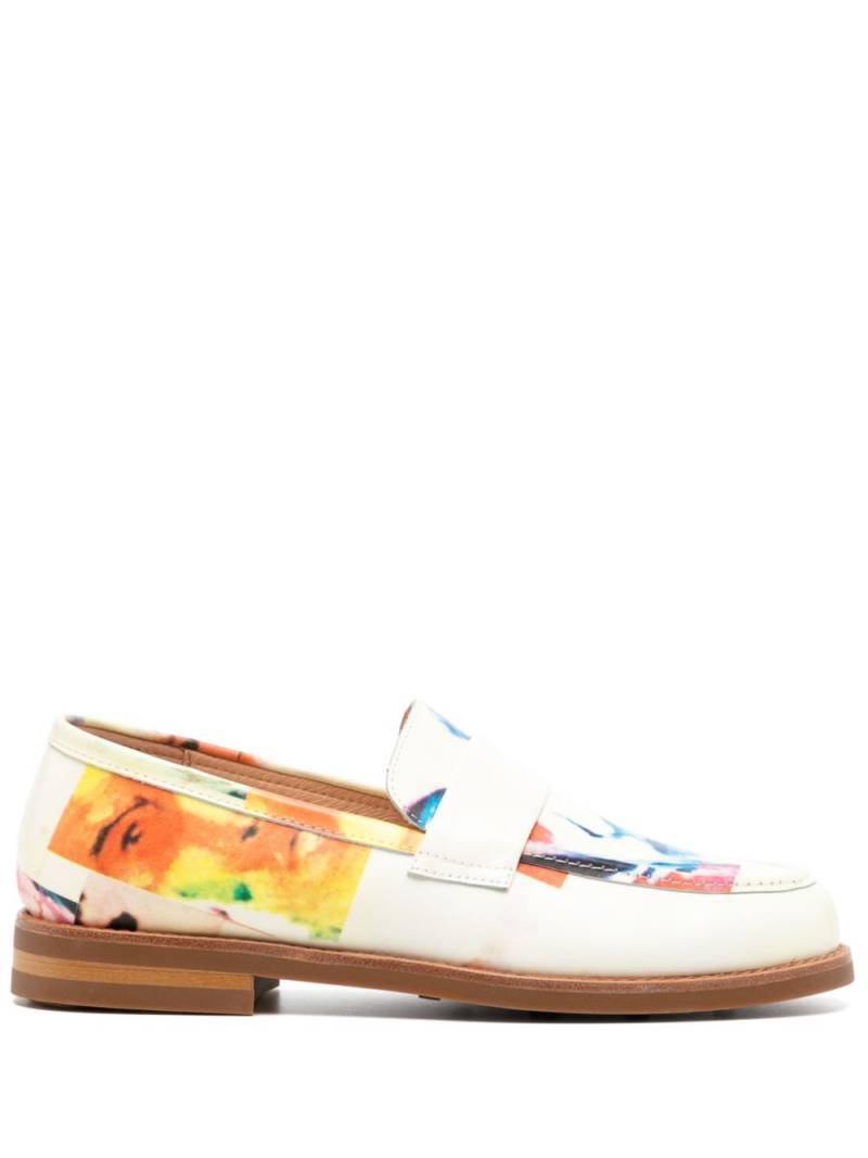 KidSuper collage faces printed loafer - Neutrals von KidSuper