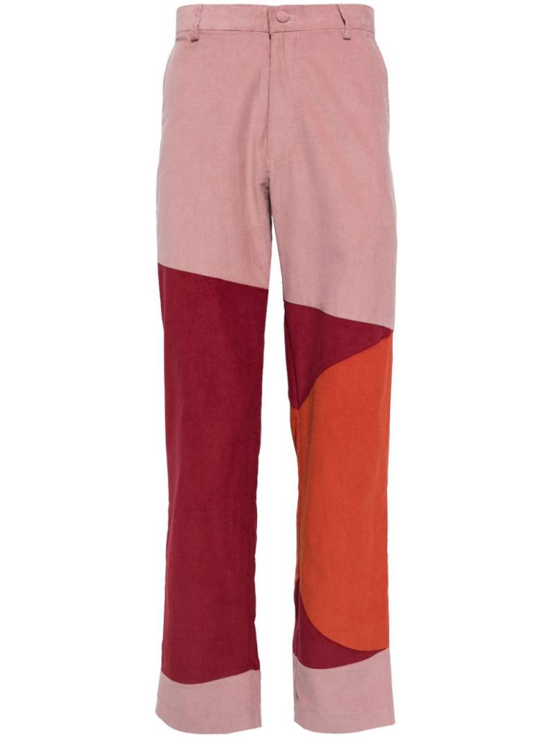 KidSuper colour-block corduroy trousers - Pink von KidSuper