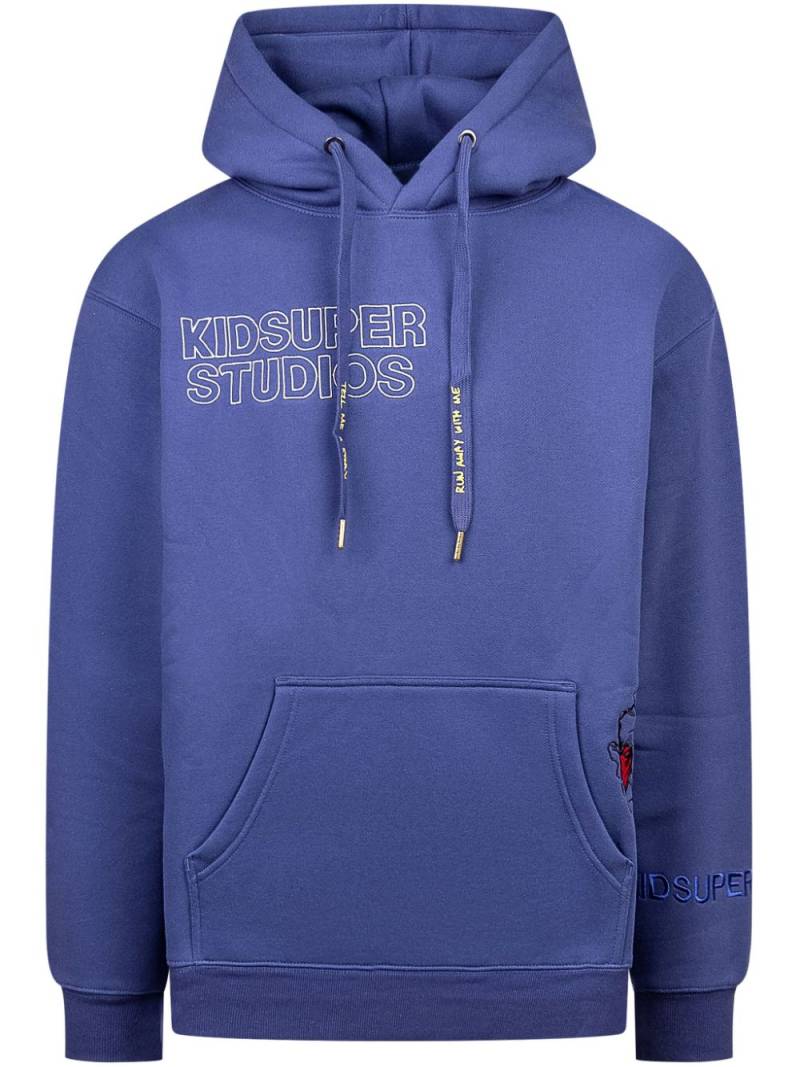 KidSuper embroidered hoodie - Blue von KidSuper