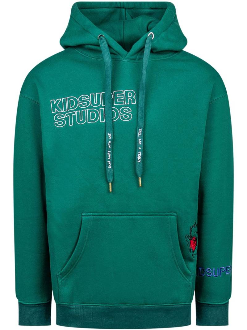 KidSuper embroidered-motif hoodie - Green von KidSuper