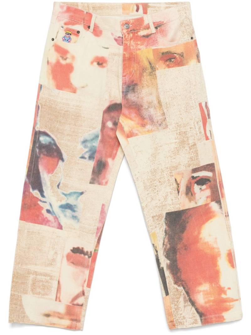 KidSuper face-print trousers - Neutrals von KidSuper