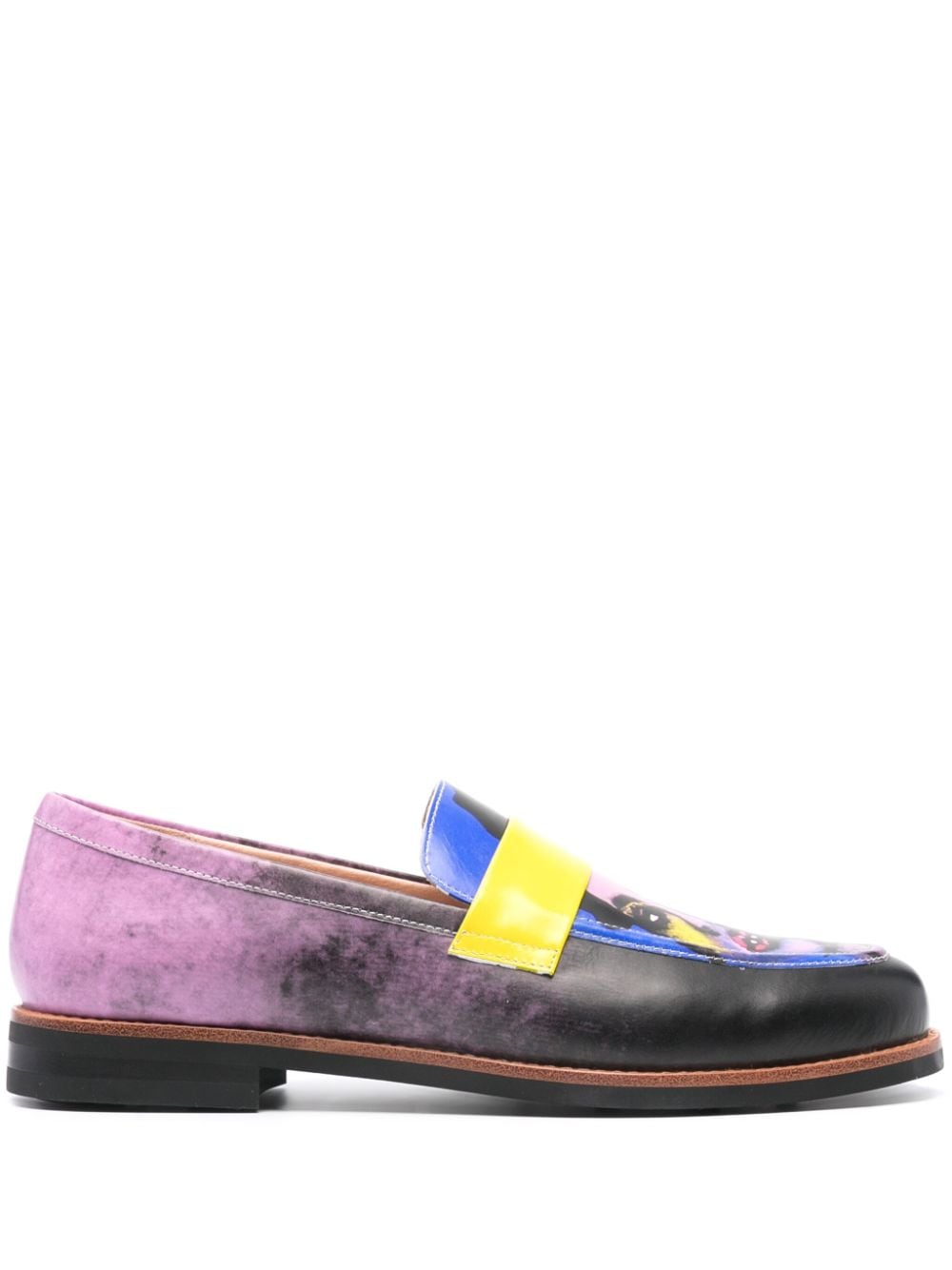 KidSuper graphic-print leather loafers - Purple von KidSuper