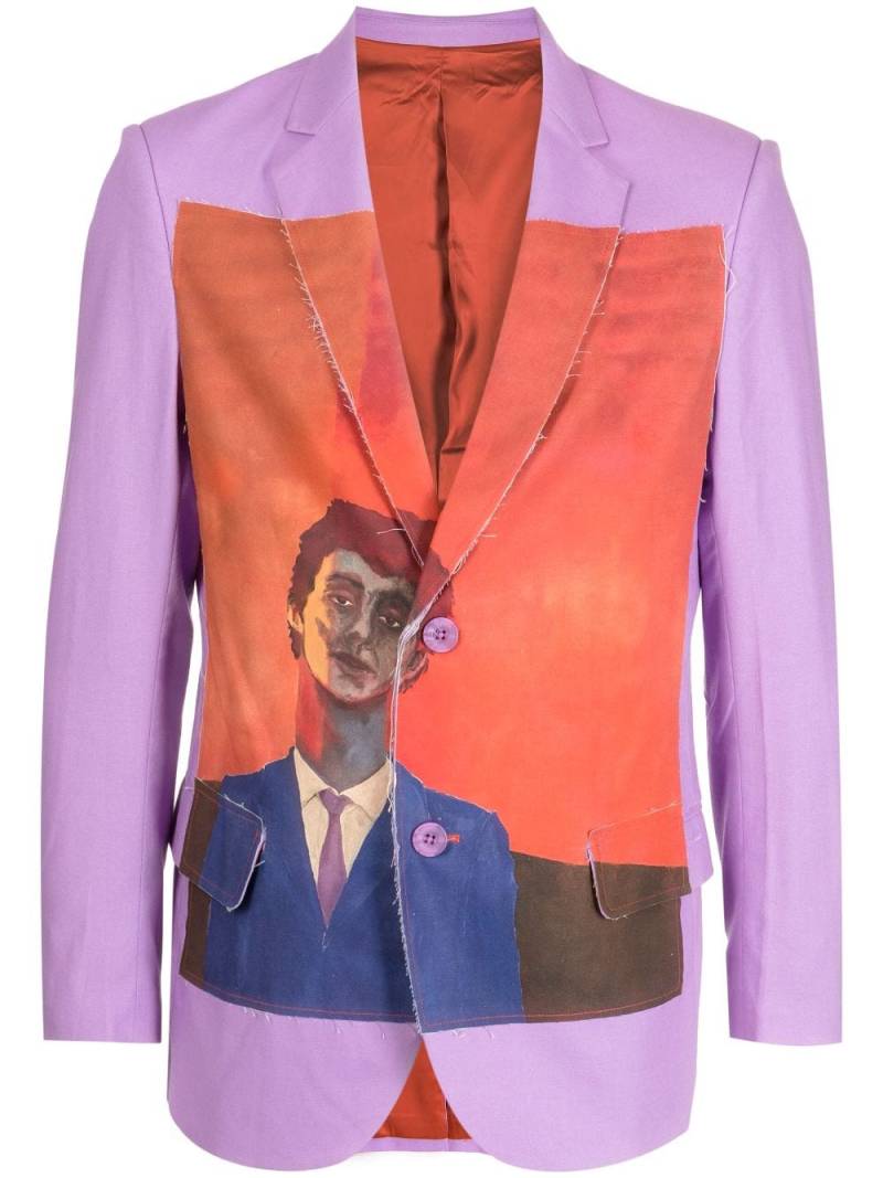 KidSuper graphic-print single-breasted blazer - Purple von KidSuper