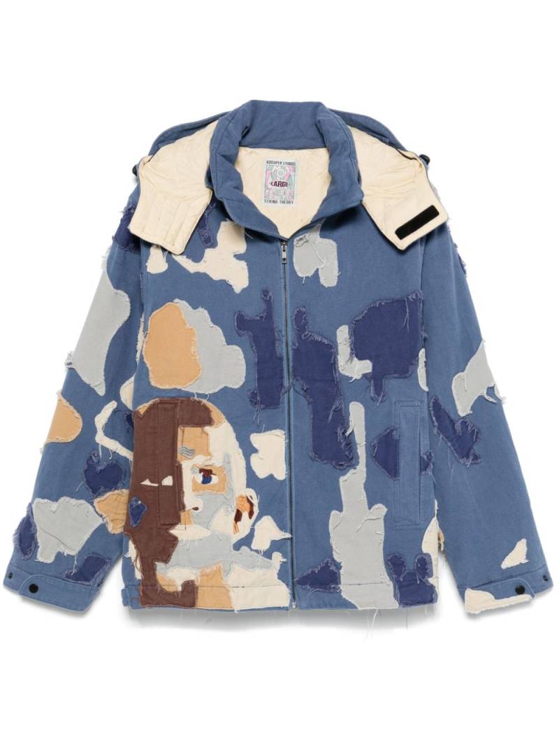 KidSuper patchwork canvas jacket - Blue von KidSuper