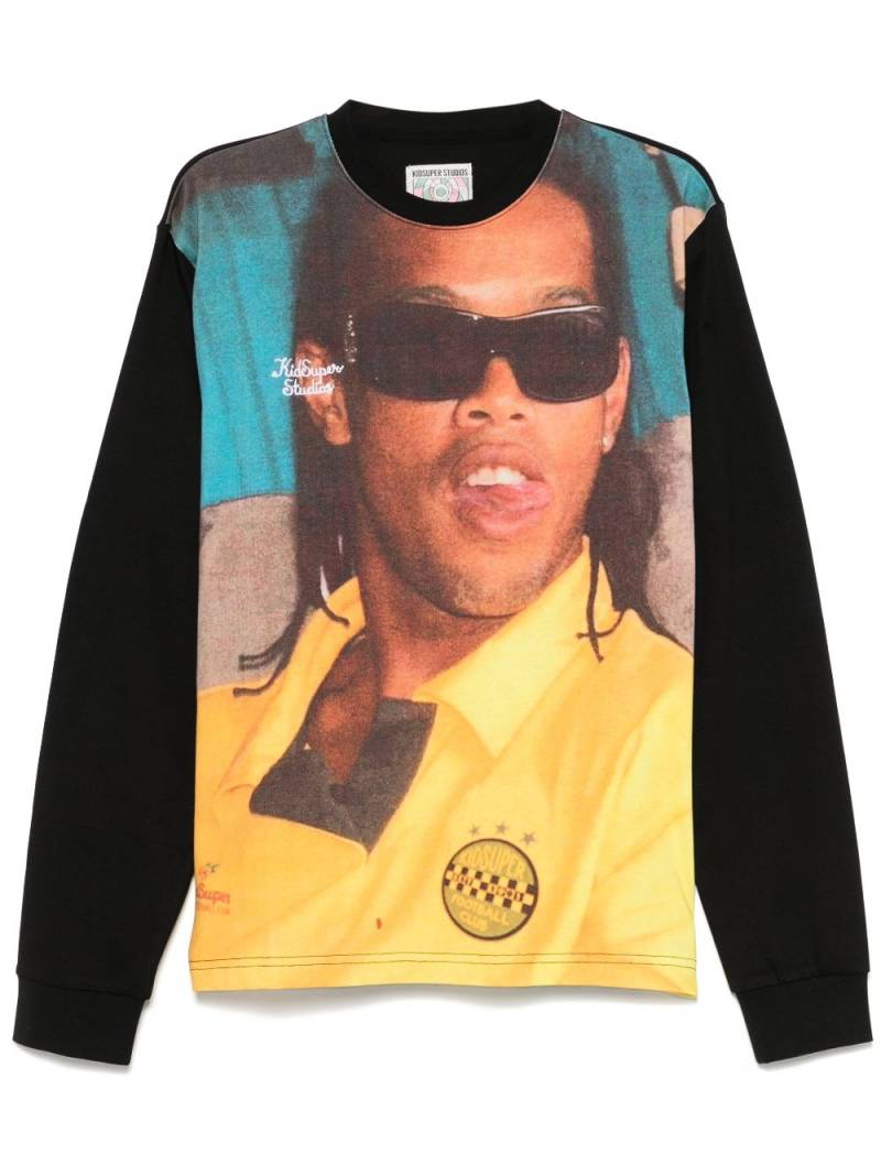 KidSuper x Ronaldinho-printed long-sleeves T-shirt - Blue von KidSuper