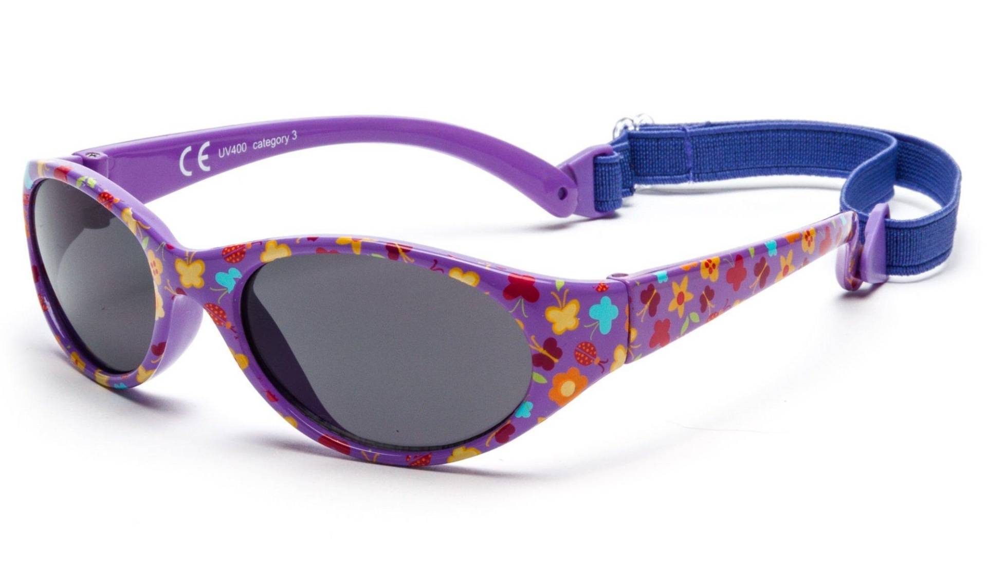 Kids Comfort Kindersonnenbrille (ab 2 Jahren) Mädchen Violett 35mm von Kiddus