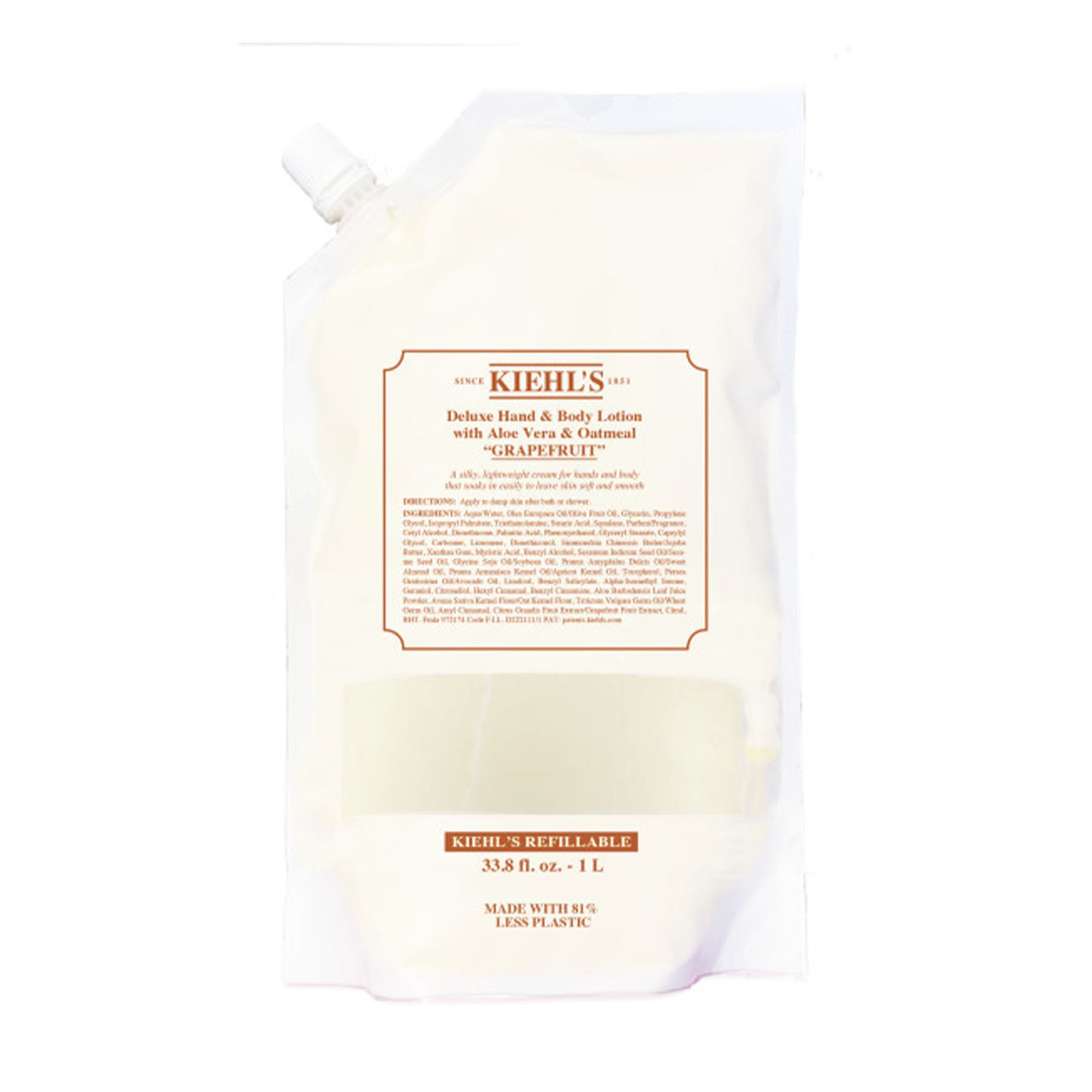 KIEHL'S Deluxe Hand & Body Lotion Grapefruit Refill Pouch 1000ml von Kiehl's