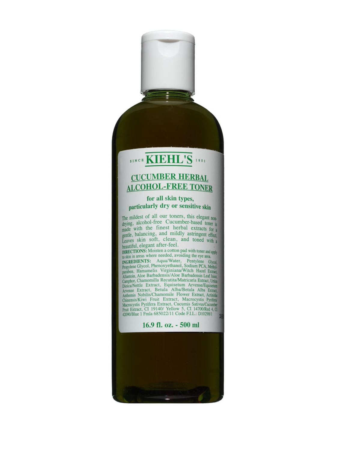 Kiehl's Cucumber Herbal Alcohol-Free Toner Gesichtswasser 500 ml von Kiehls