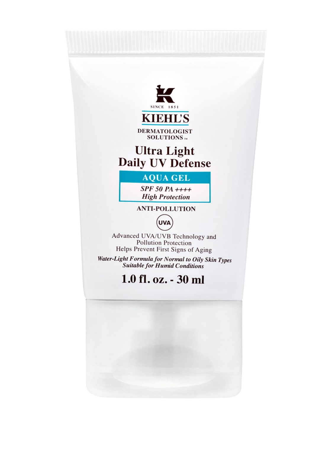 Kiehl's Ultra Light Daily Uv Defense Aqua Gel Sonnenschutz für ölige Haut mit SPF 50 30 ml von Kiehls