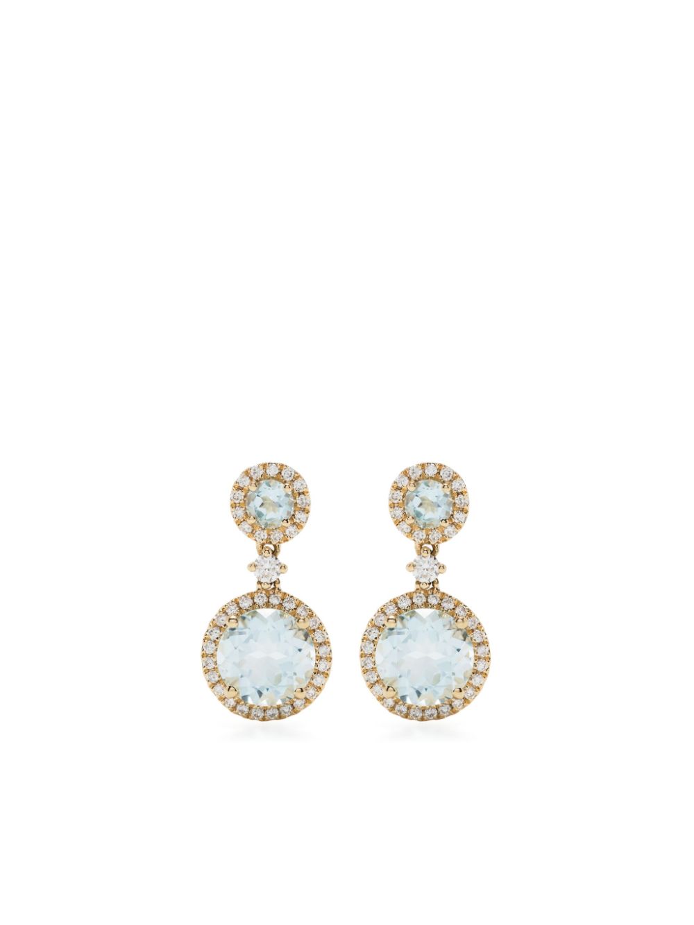 Kiki McDonough 18kt yellow gold Grace diamond and topaz earrings von Kiki McDonough