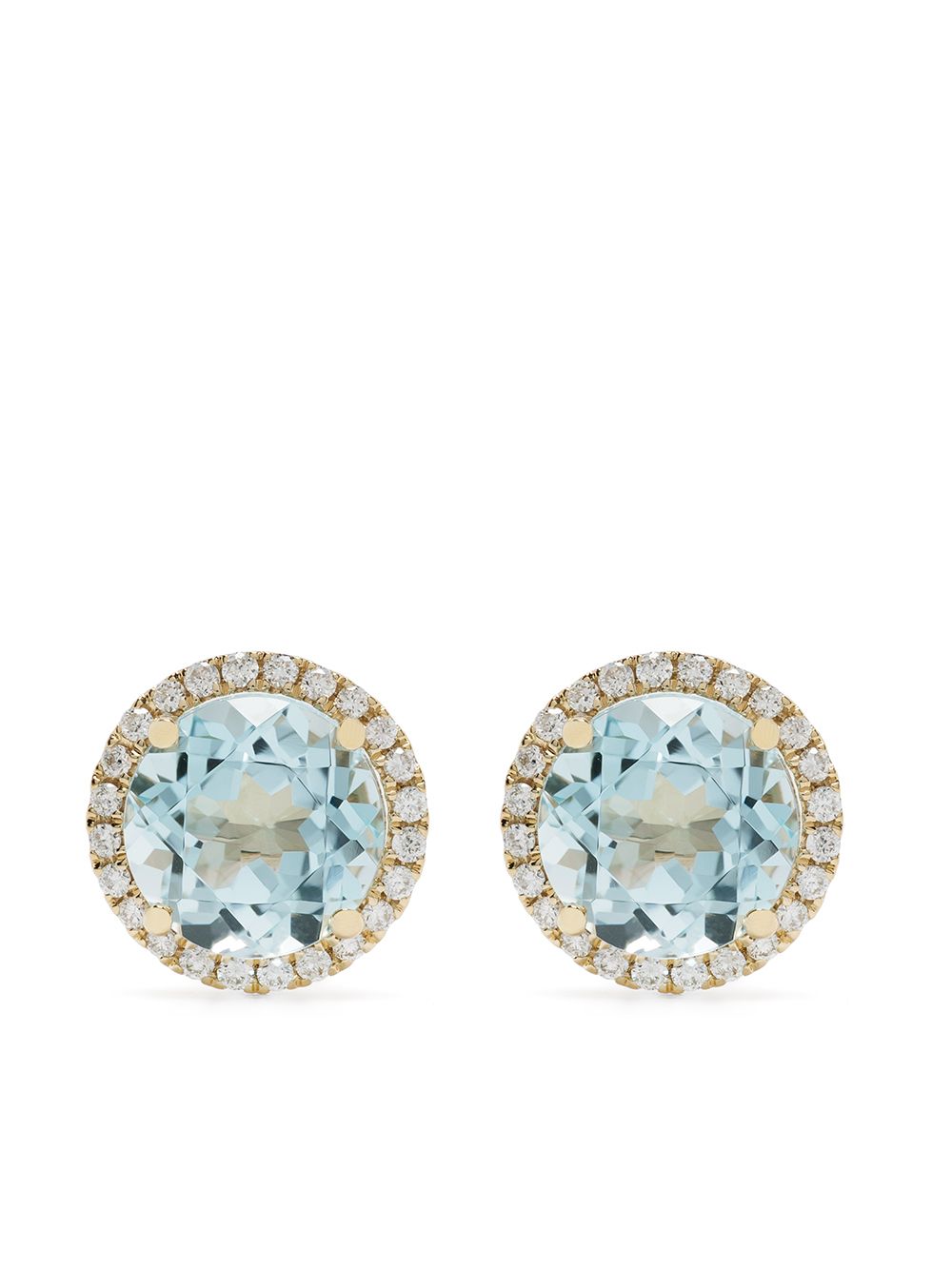 Kiki McDonough 18kt yellow gold Grace topaz and diamond stud earrings von Kiki McDonough