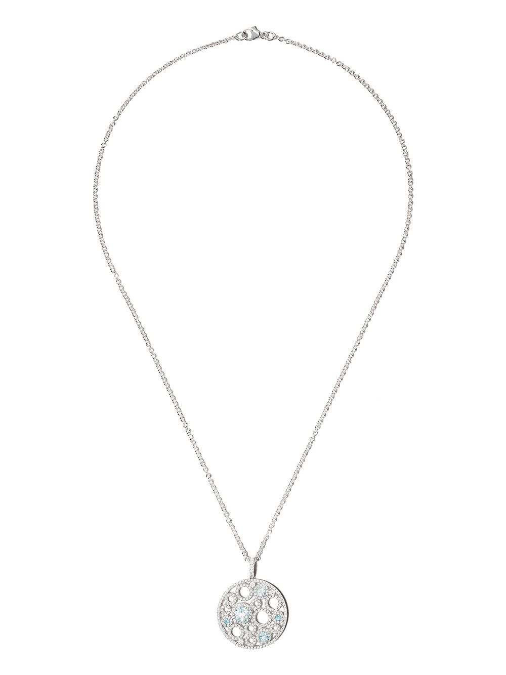 Kiki McDonough Bubbles 18kt white gold, blue topaz and diamon large pendant von Kiki McDonough