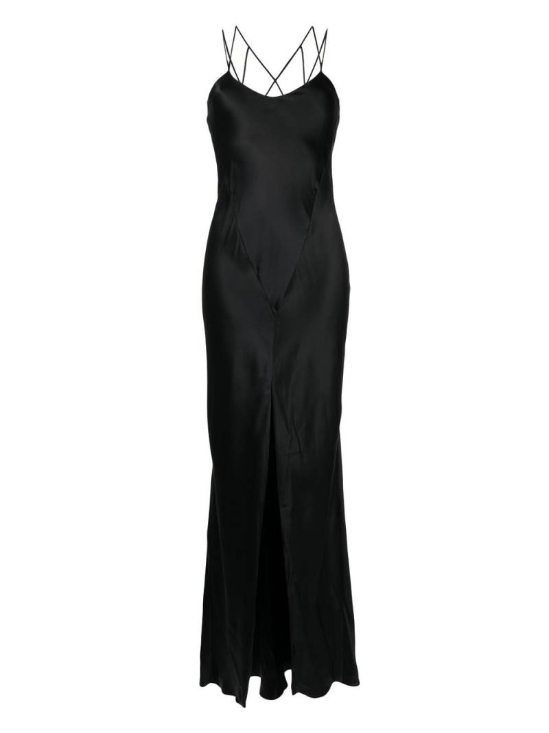 Kiki de Montparnasse Cage silk maxi dress - Black von Kiki de Montparnasse