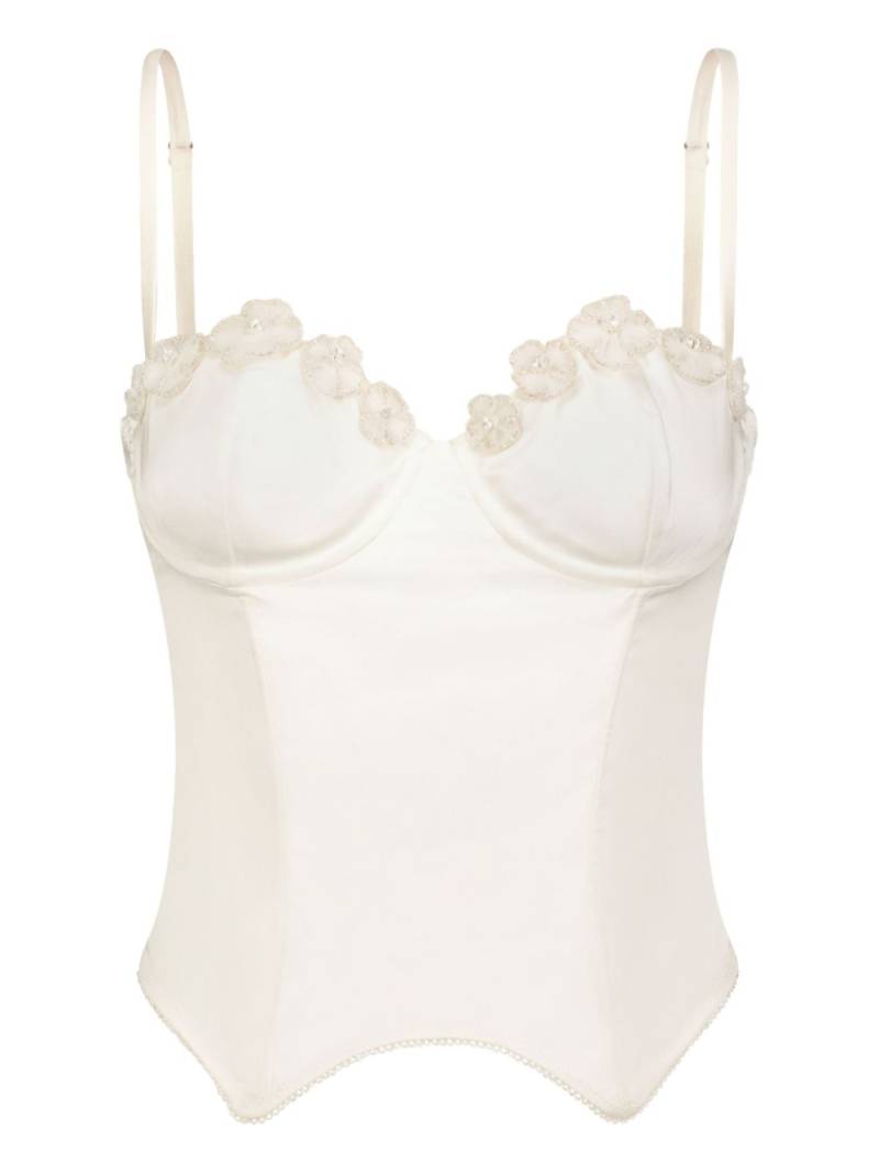 Kiki de Montparnasse Chouchou corset top - White von Kiki de Montparnasse