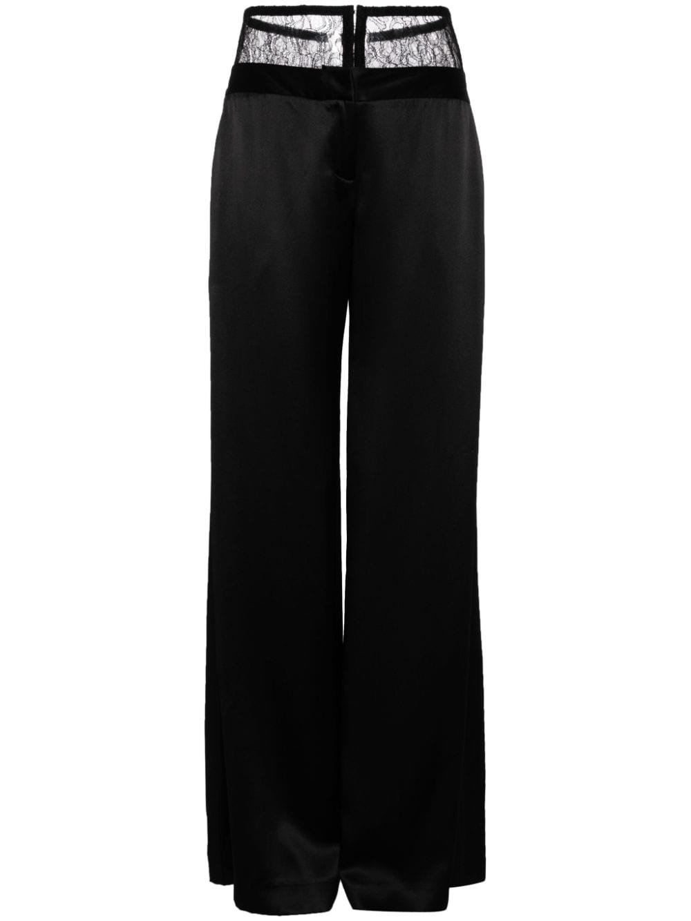 Kiki de Montparnasse Enchanté silk trousers - Black von Kiki de Montparnasse