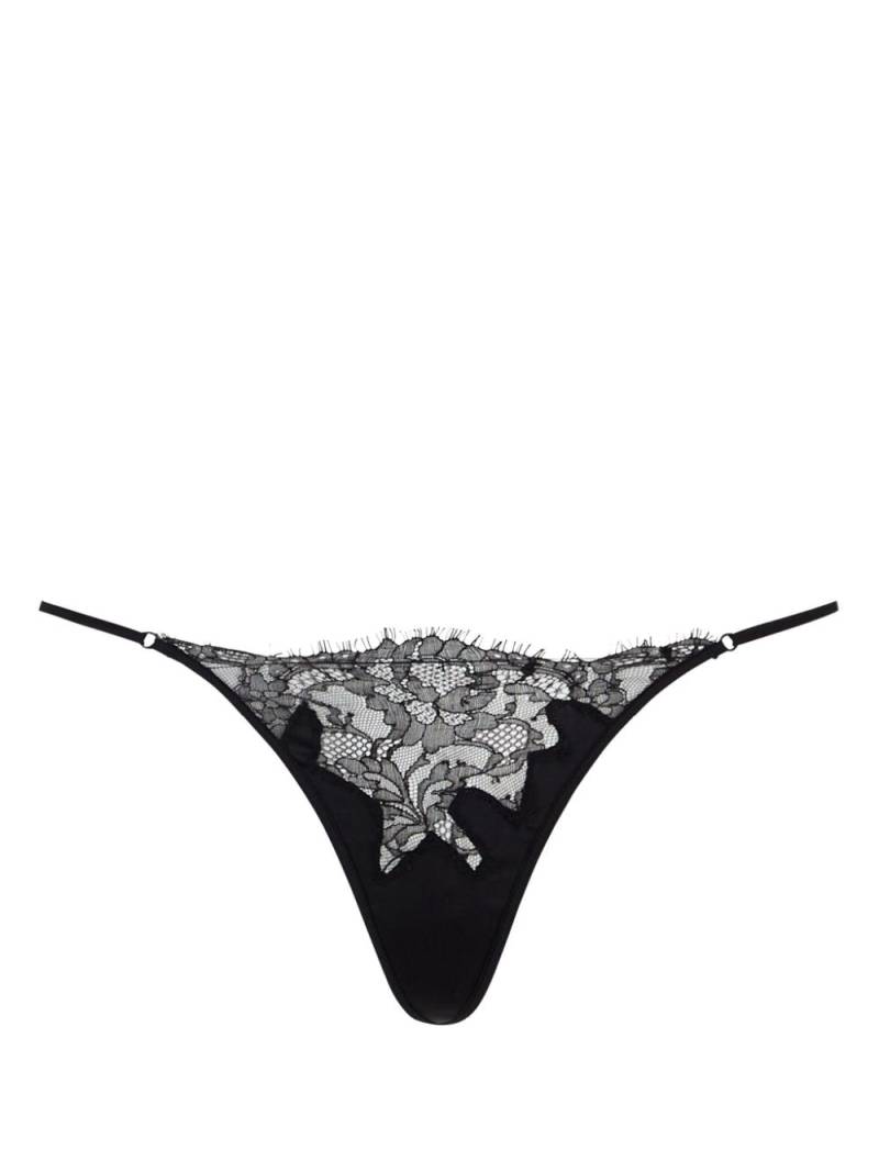 Kiki de Montparnasse Giselle Chantilly-lace G-string - Black von Kiki de Montparnasse