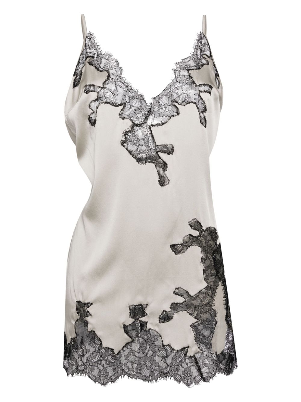 Kiki de Montparnasse Giselle silk nightdress - Grey von Kiki de Montparnasse