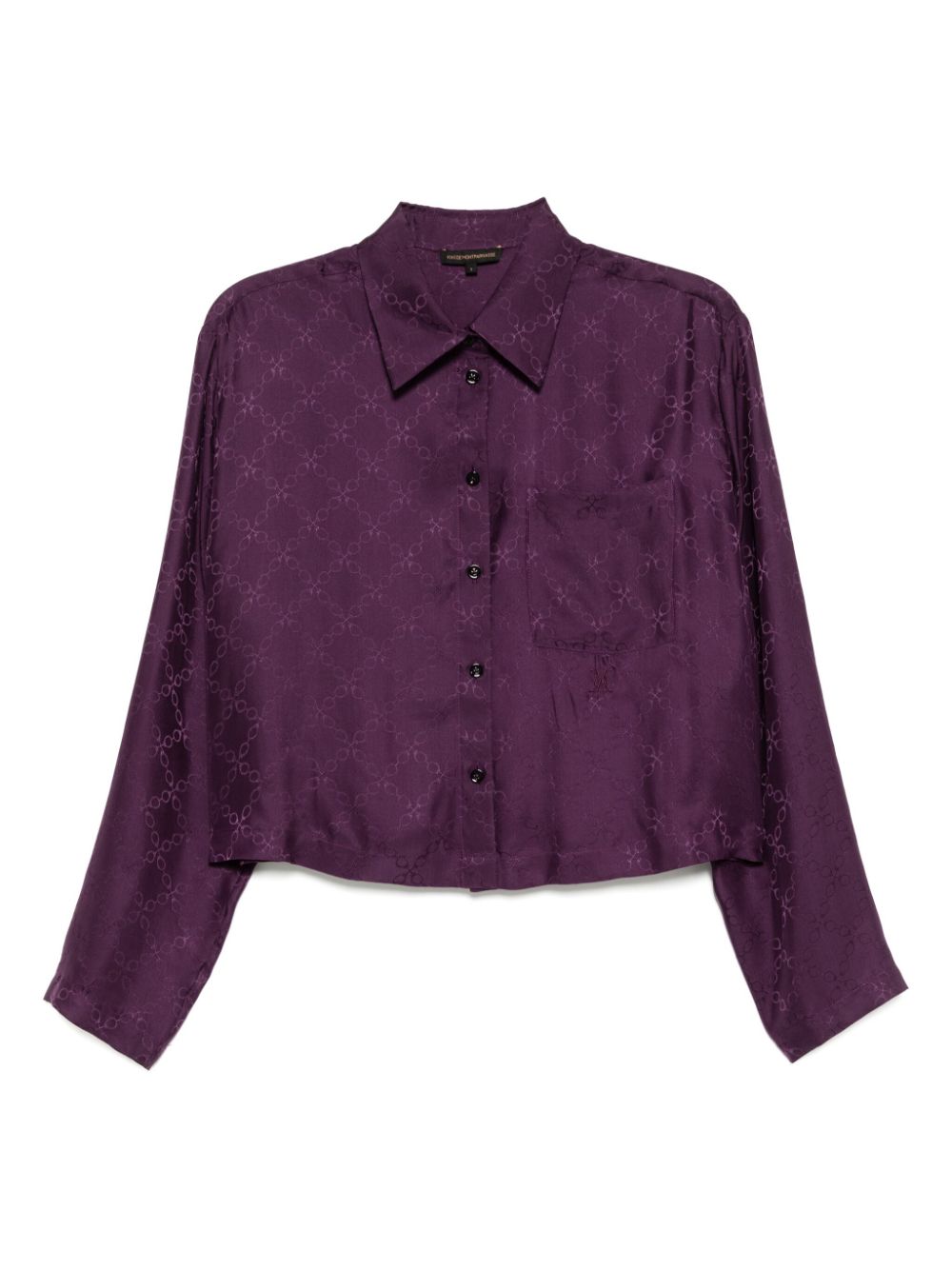 Kiki de Montparnasse Handcuff jacquard cropped PJ top - Purple von Kiki de Montparnasse