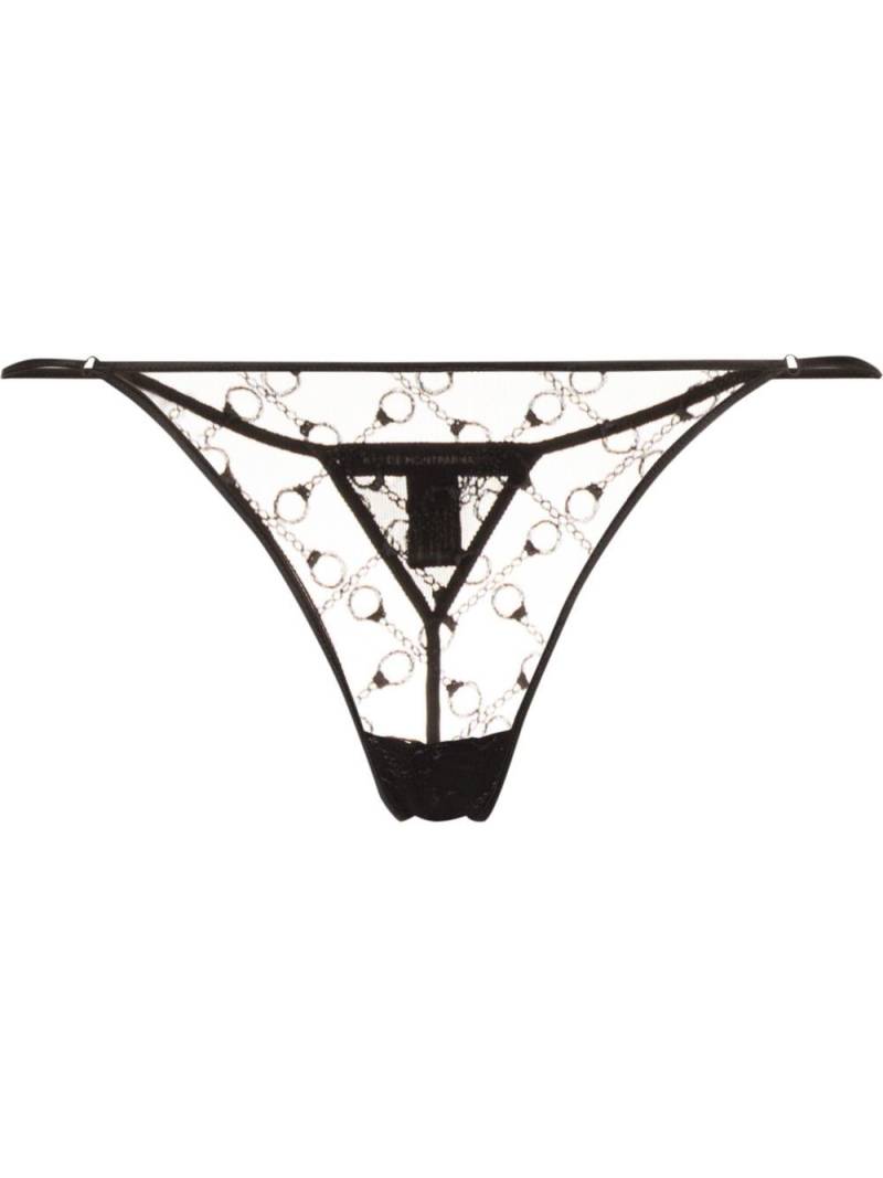 Kiki de Montparnasse Handcuff lace G-string - Black von Kiki de Montparnasse