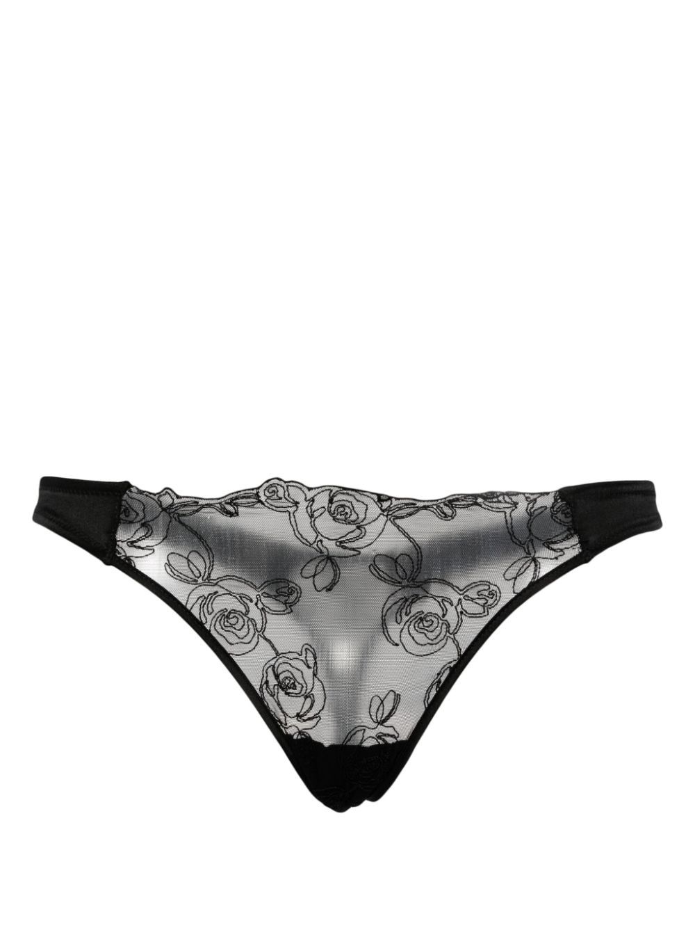 Kiki de Montparnasse Juliette lace thong - Black von Kiki de Montparnasse