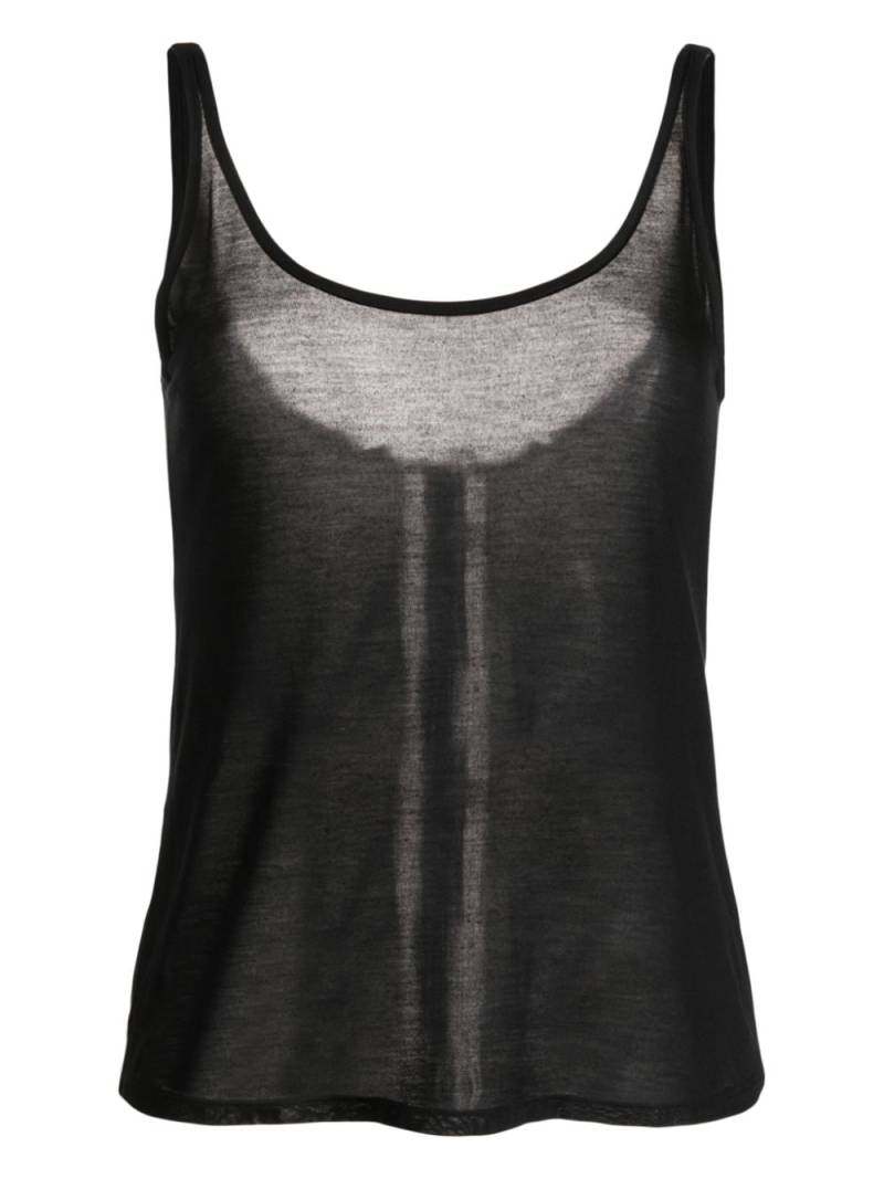 Kiki de Montparnasse Kate semi-sheer tank top - Black von Kiki de Montparnasse