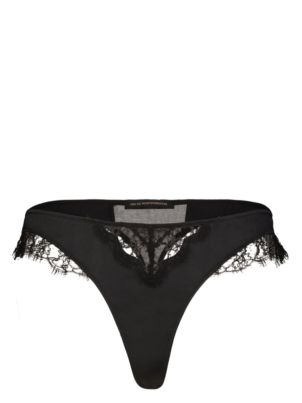 Kiki de Montparnasse Lace Inset thong - Black von Kiki de Montparnasse