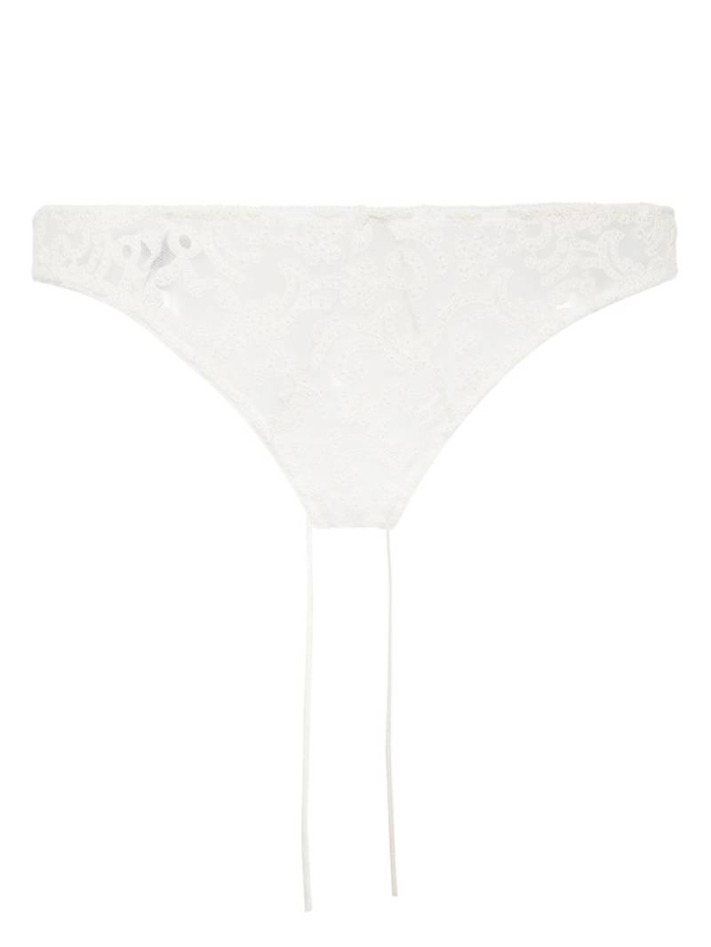 Kiki de Montparnasse Lola corset lace briefs - White von Kiki de Montparnasse