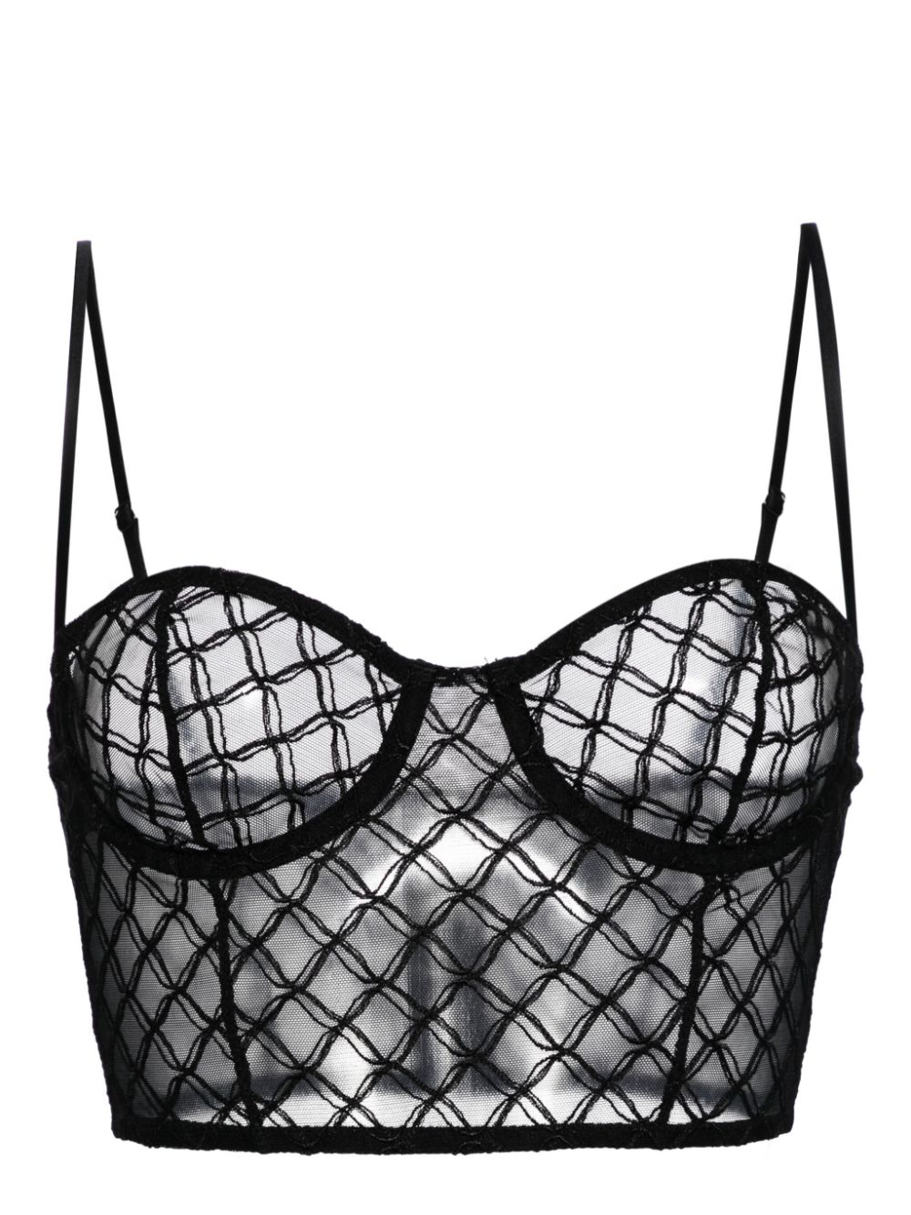 Kiki de Montparnasse Miel longline bra - Black von Kiki de Montparnasse