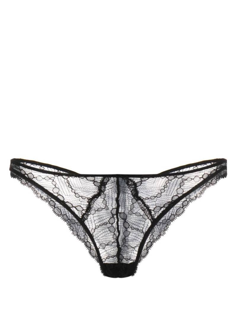 Kiki de Montparnasse Mon Cheri lace thong - Black von Kiki de Montparnasse