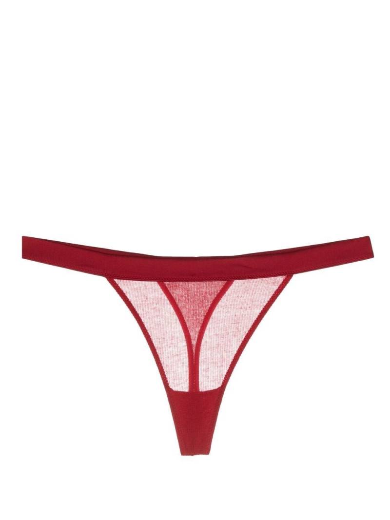 Kiki de Montparnasse Ribbed Intime thong - Red von Kiki de Montparnasse