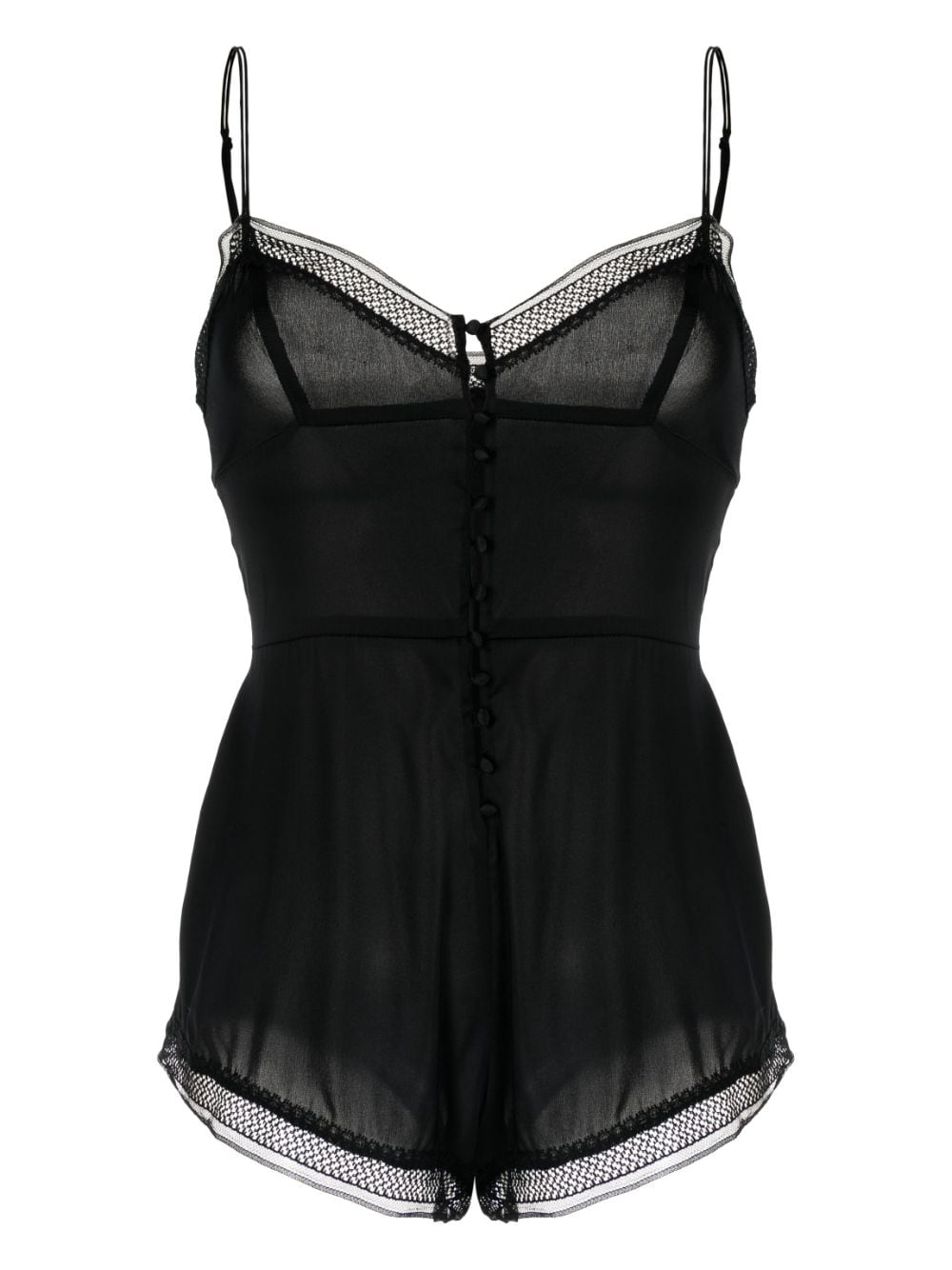 Kiki de Montparnasse Slyvie silk playsuit - Black von Kiki de Montparnasse