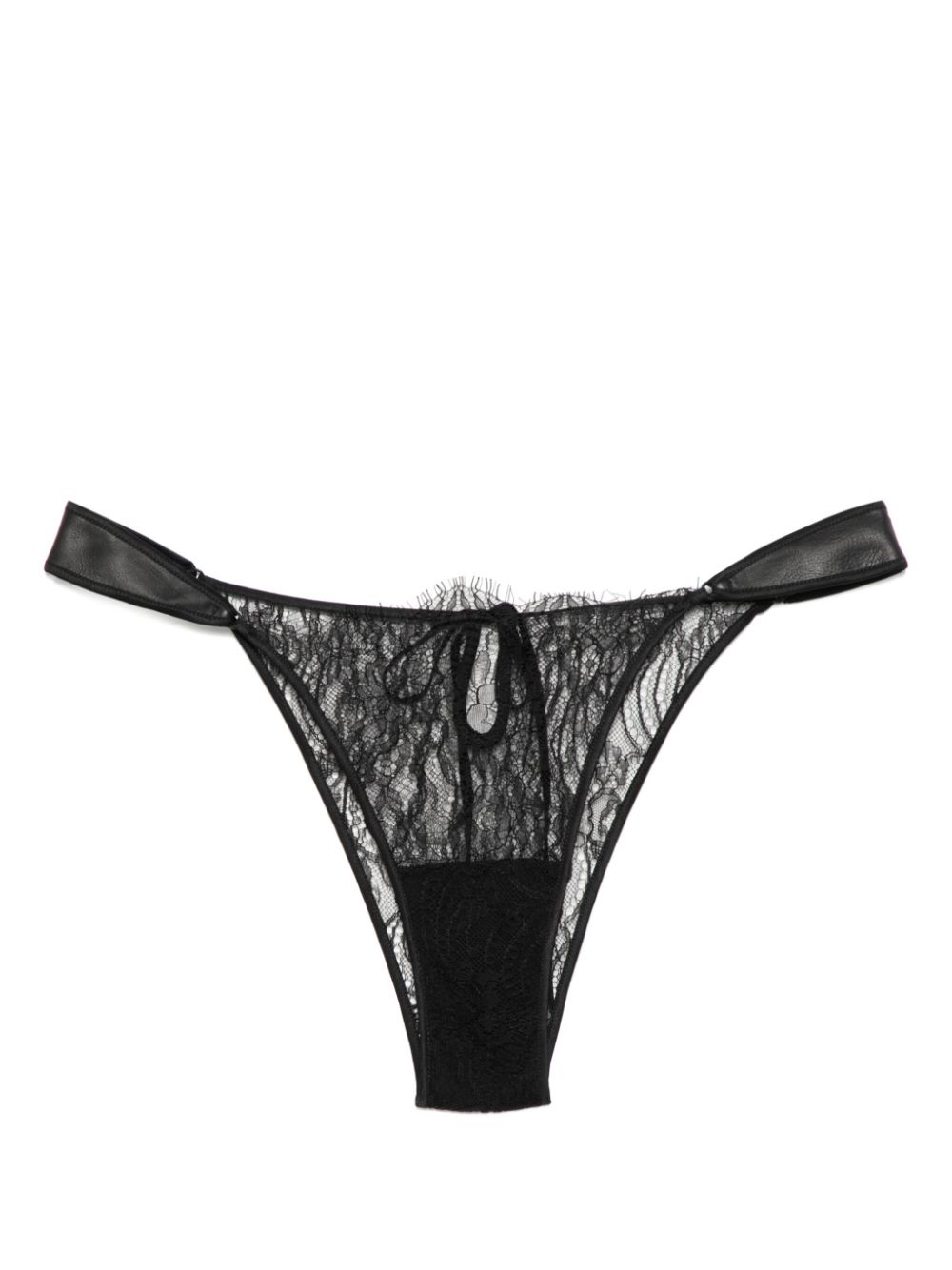 Kiki de Montparnasse bow-trim thong - Black von Kiki de Montparnasse