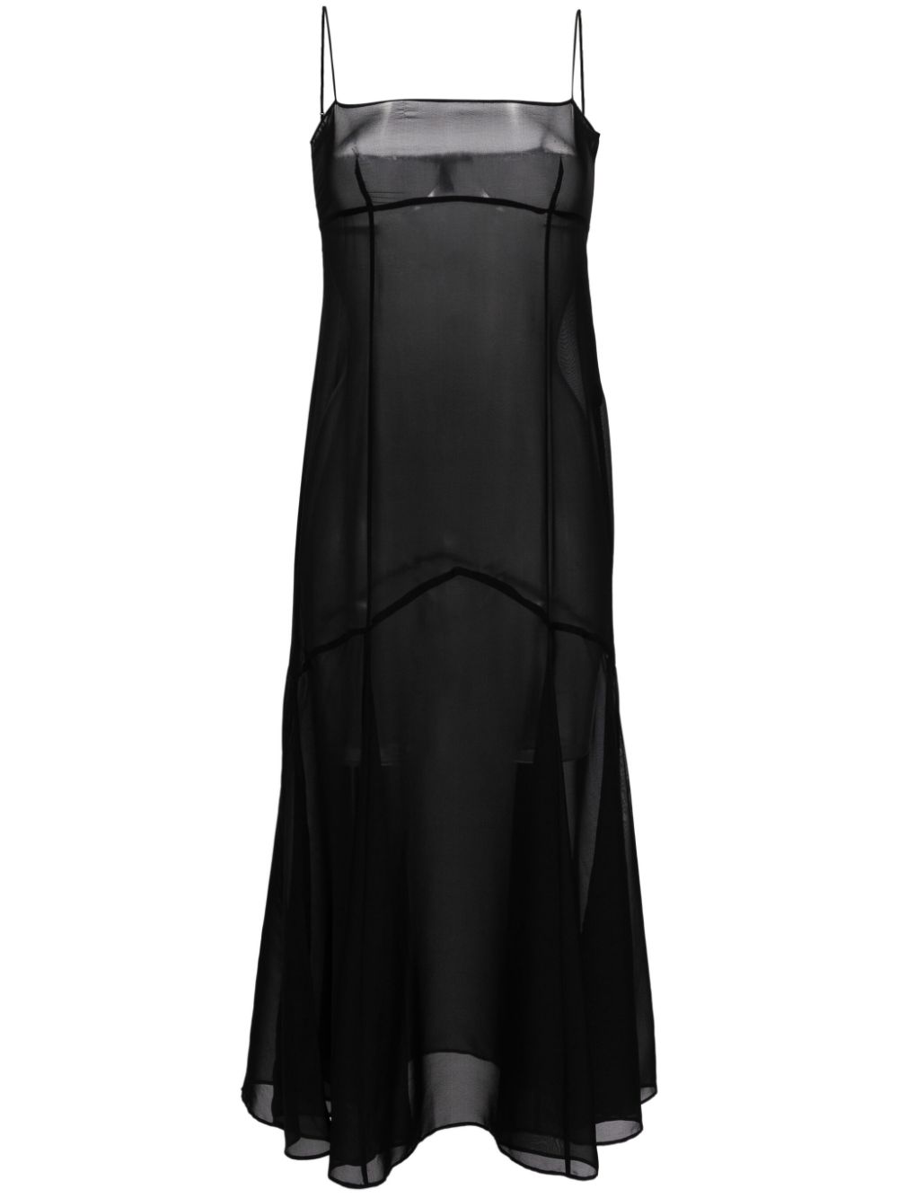 Kiki de Montparnasse chiffon midi dress - Black von Kiki de Montparnasse