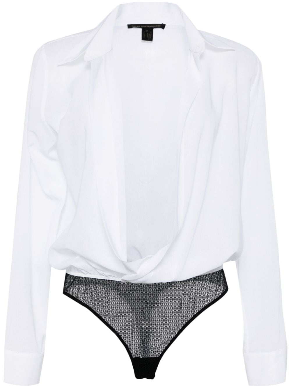 Kiki de Montparnasse crossover cotton bodysuit - White von Kiki de Montparnasse