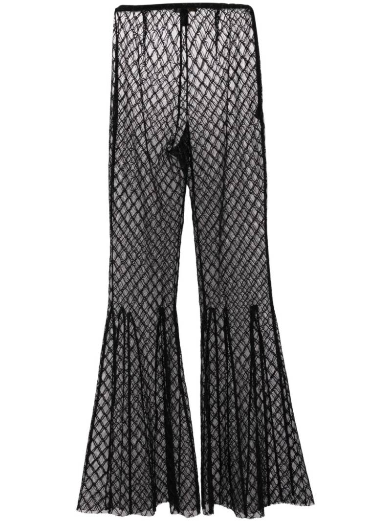 Kiki de Montparnasse fluted flared trousers - Black von Kiki de Montparnasse