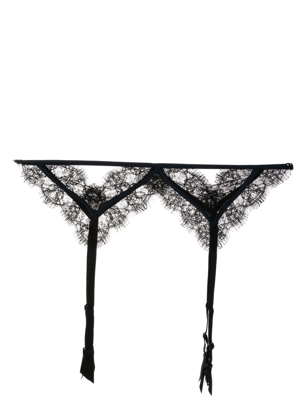 Kiki de Montparnasse lace insert garter belt - Black von Kiki de Montparnasse