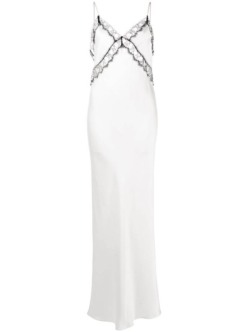 Kiki de Montparnasse lace-insert slip dress - White von Kiki de Montparnasse